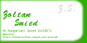 zoltan smied business card